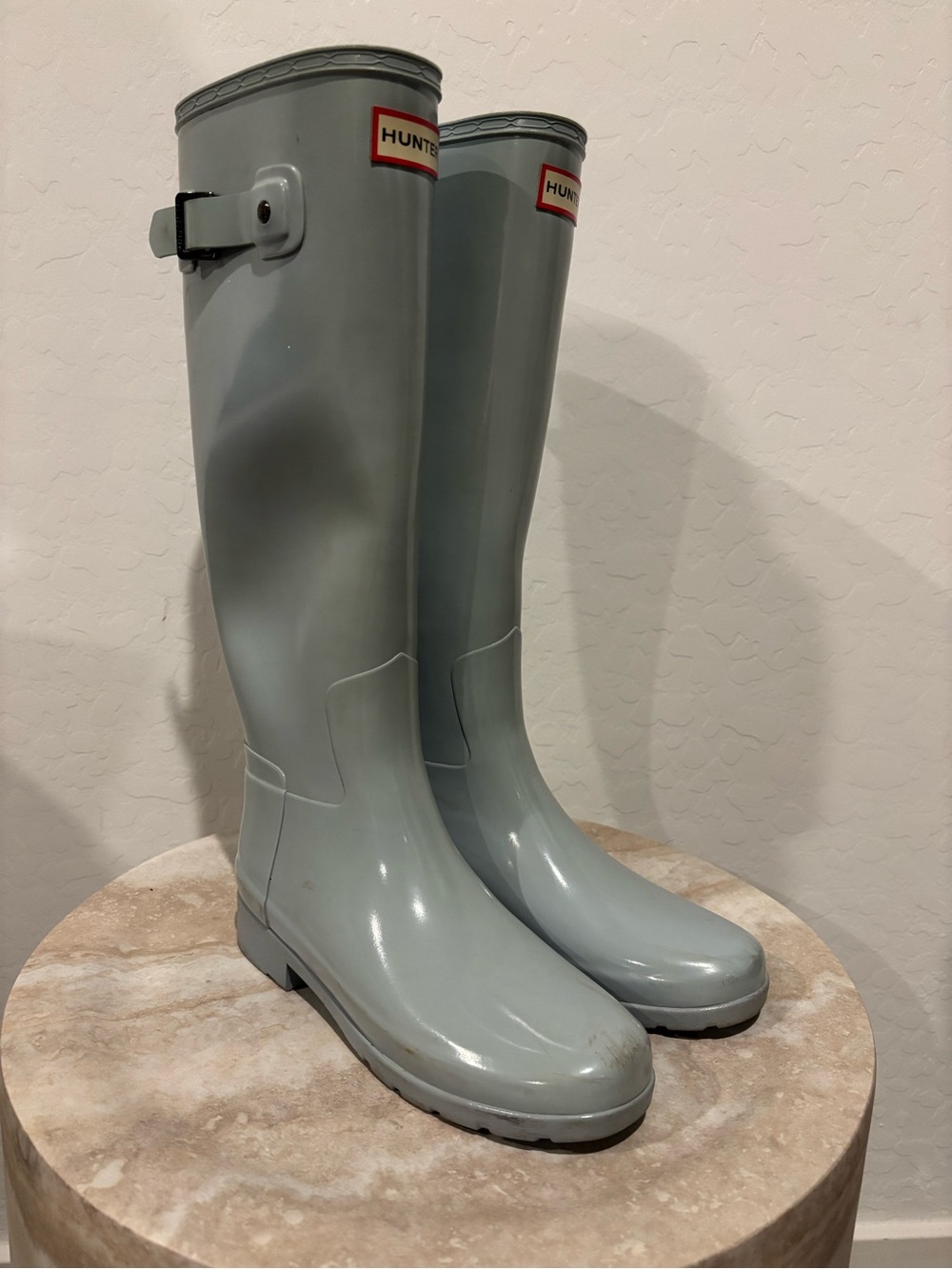 Hunter Tall Rain Boots in Light Blue